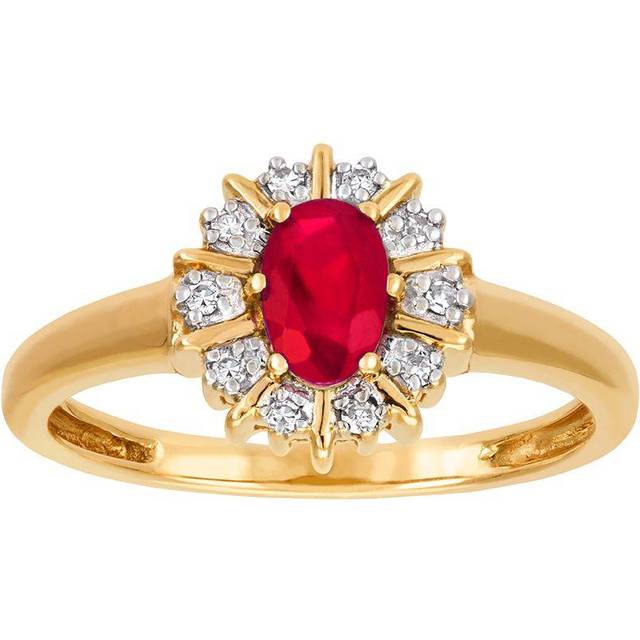 Diamantring i 18K guld, 15.0