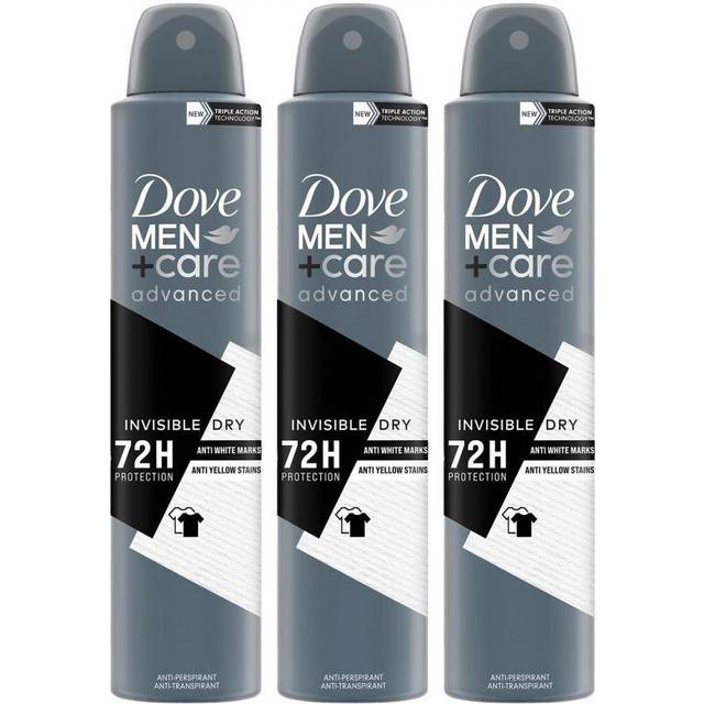 Dove Men+Care Advanced Invisible Dry 72hr Anti-Perspirant Deodorant Spray protection from sweat, odour and white marks 200ml