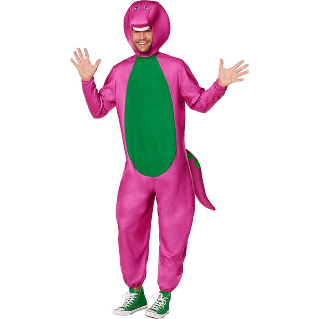 Barney the Dinosaur Adult Costume - Green&#47;Pink (S)