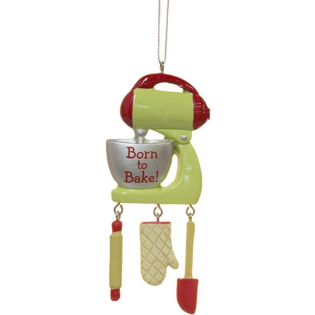 "4.25 Inch""""Born to Bake"""" Stand Up Mixer Ornament"