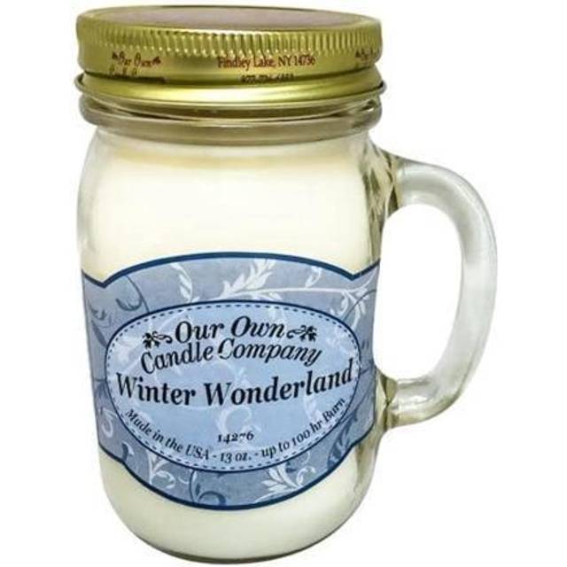 Our Own Candle Company  Winter Wonderland Scented Mason Jar Candle  100 Hour Burn Time  Made in The USA - 13 Ounces
