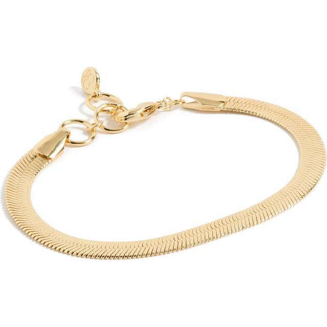 gorjana Women's Venice Adjustable Snake Link Chain Bracelet  18k Gold Plated