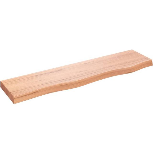 vidaXL Wall Shelf Light Brown 80x20x4 cm Treated Solid Wood Oak
