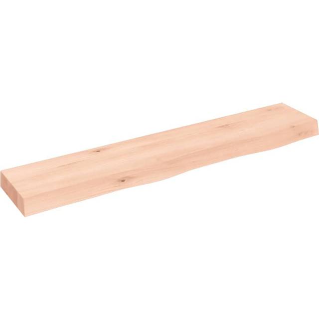 vidaXL Hyllplan 100x20x6 cm obehandlad massiv ek