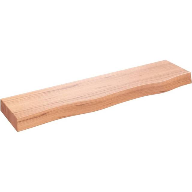 vidaXL Wall Shelf Light Brown 80x20x6 cm Treated Solid Wood Oak