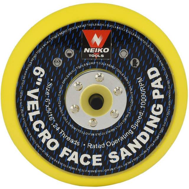 NEIKO 30263A  6 inch Sanding Discs Hook and Loop  5/16 Arbor with 24 Thread Mounts  10 000 RPM  Sanding Pads for Orbital Sander and DA Sander  Hook n