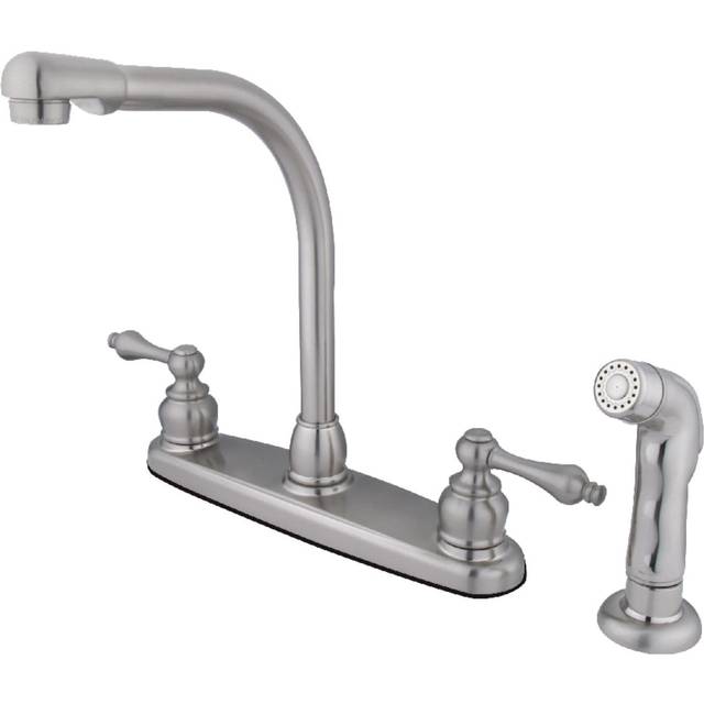 Kingston Brass KB718ALSP Victorian Centerset Kitchen Faucet  Brushed N