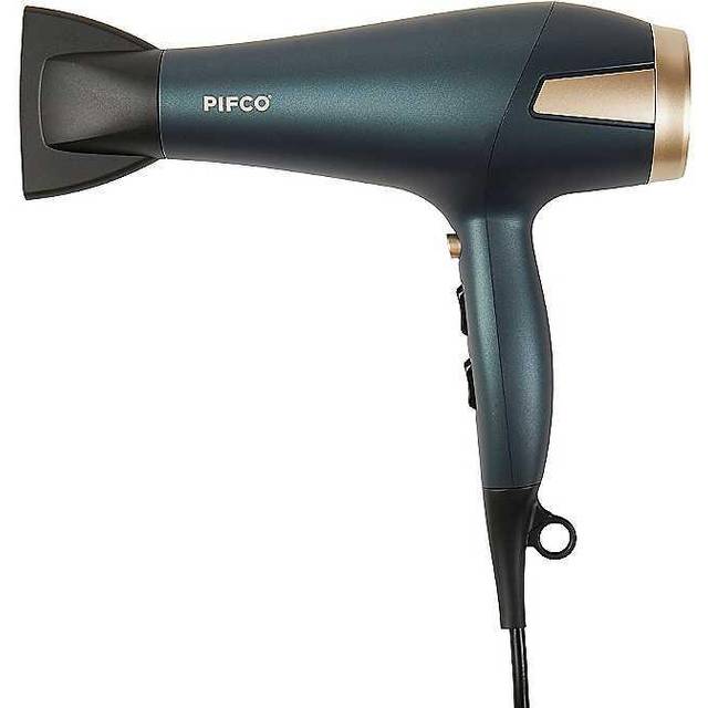 PIFCO Smooth Dry & Curl 204530 Hair Dryer - Blue & Gold, Blue,Gold