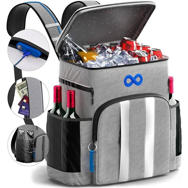 Insulated Backpack Cooler - Leakproof Cool Bag Keeps 54 Cans Cold Up to 24 Hours - Picnic Bag, Picnic Backpack for Food, Drinks - Cooler Backpack and