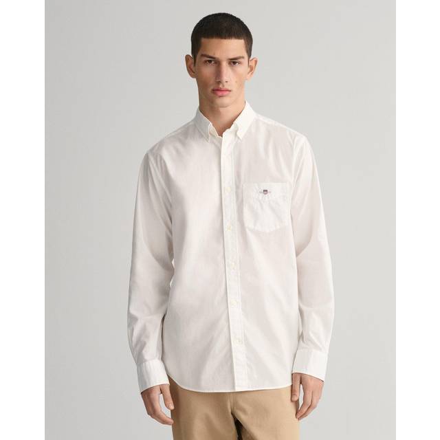 GANT Herr REG POPLIN skjorta klassisk skjorta, vit, standard, Vit, XXL