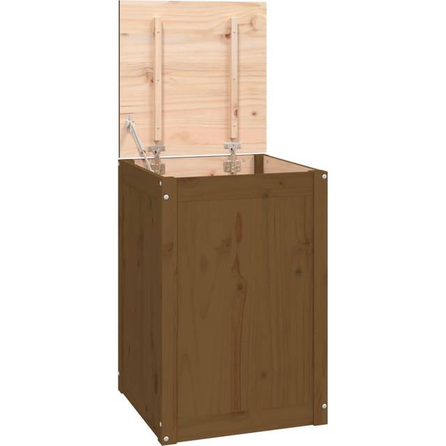 vidaXL Laundry Box Honey Brown 44x44x66 cm Solid Wood Pine