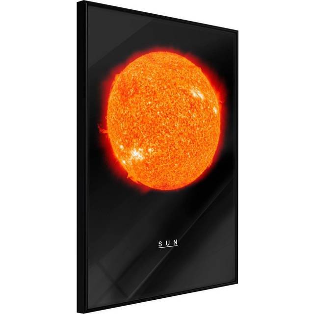 Inramad Poster / Tavla - The Solar System: Sun - 20x30 Svart ram