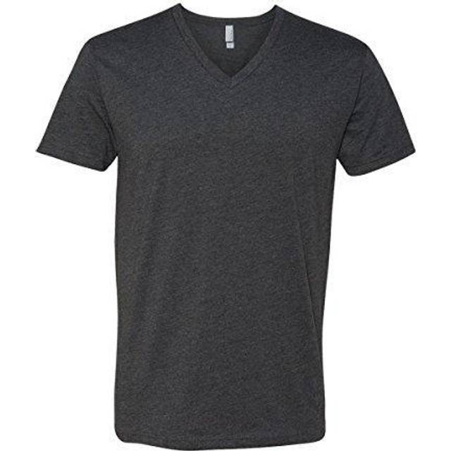 Next Level CVC Short Sleeve V - Charcoal  M