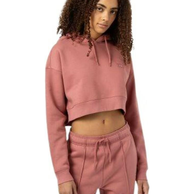 Oakport Cropped Hoodie in Whitered Rose - XS