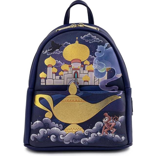 Girl's backpack Loungefly Disney Aladdin Jasmine Castle - Bleu - 22.5x26.2x11.2 cm