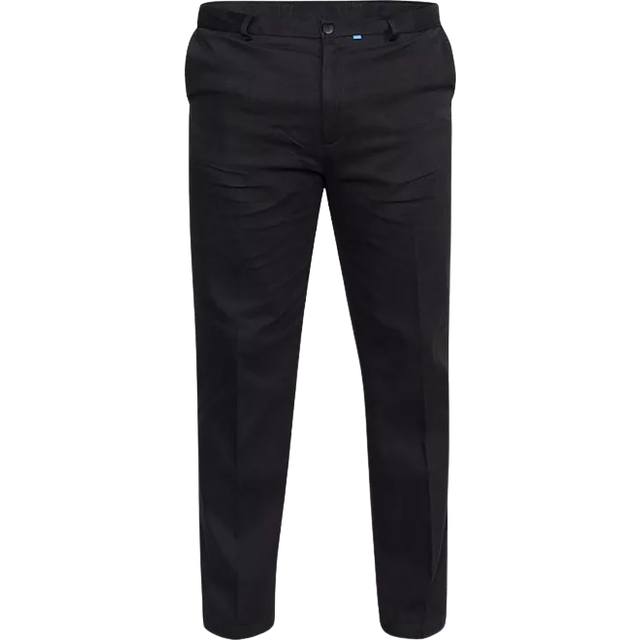 Duke D555 Mens Big Tall King Size Yarmouth Stretch Smart Trousers Pants - Black
