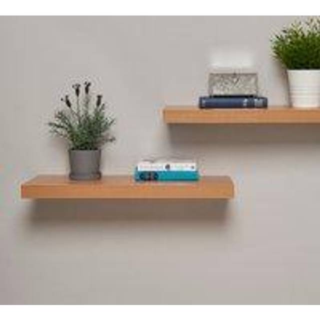 Set of 2 Floating Shelves, 60cm - Oak