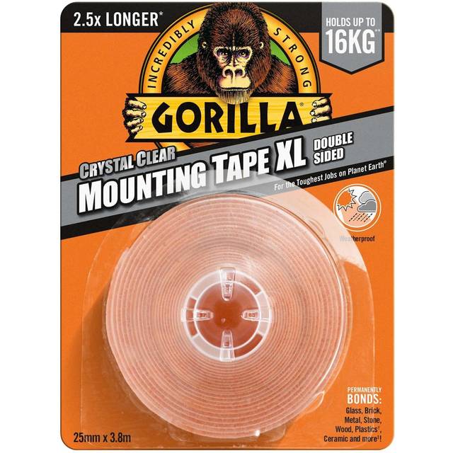 Gorilla Heavy Duty Mounting Tape XL up to 16kg - 3.8m - Clear