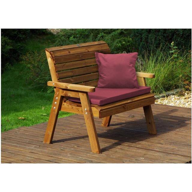 Traditional Two Seater Bench - Burgundy
