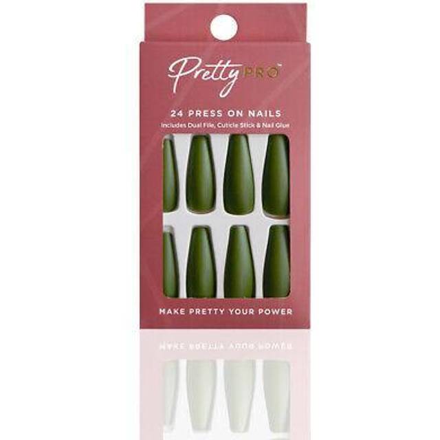 Pretty Pro Reusable Press On False Nails - Grass Isnt Always Greener (