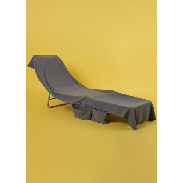 Brentfords Beach Towel In A Bag - Charcoal - Grey