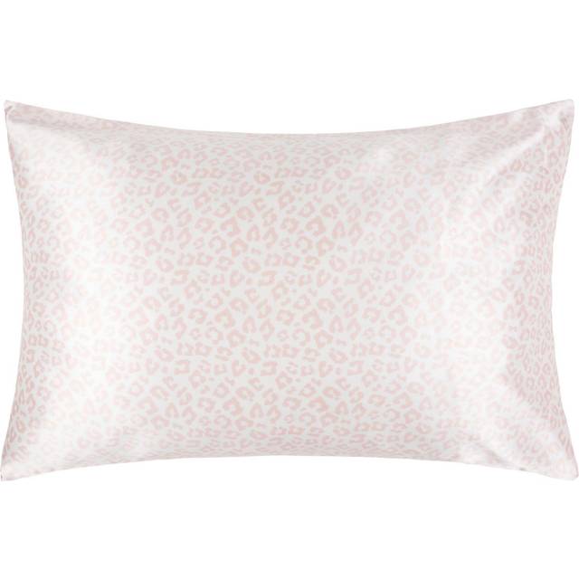 Animal Print Pillowcase - White;Pink