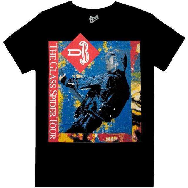 (XXL, Black) David Bowie Unisex Adult Glass Spider Tour Back Print T-Shirt