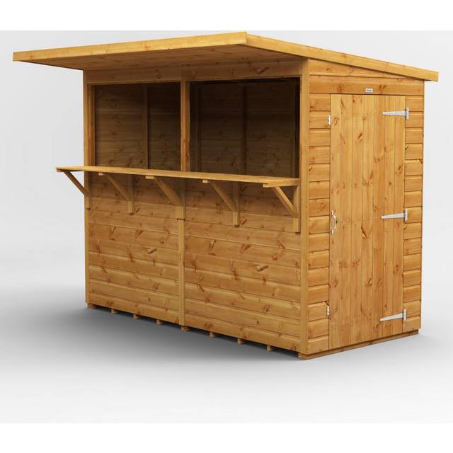 Solid Wood Tongue & Groove Pent Garden Shed - Brown (6.3 ft W x 8.3 ft D)