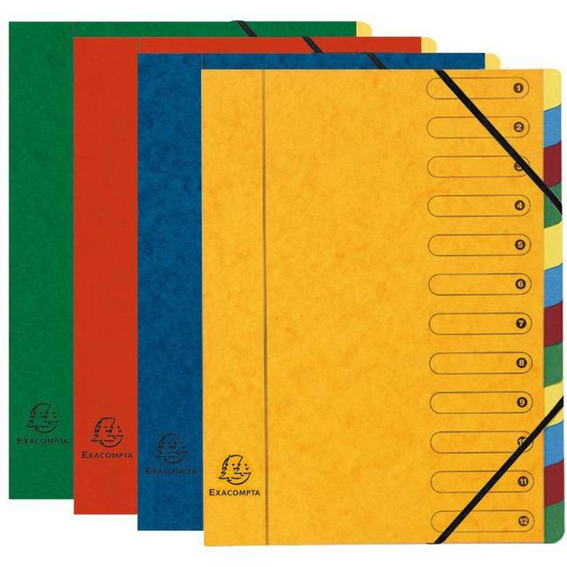 - Ref 5207E - Harmonika Multipart File - 24.5 x 32cm in Size, Suitable for A4 Documents, 7 Multi-Coloured Tabbed Sections, Premium Pressboard Cover -