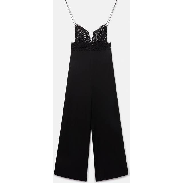 Stella McCartney Broderie anglaise jumpsuit - black (UK 16)