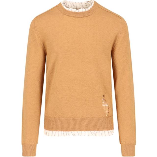 Maison Margiela Beige Distressed Sweater - 131 Camel - XS