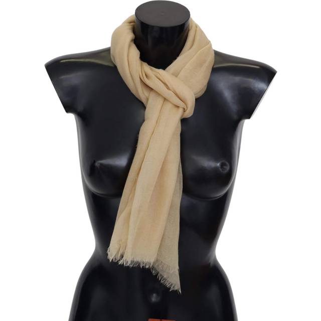 Missoni, Accessoarer, Herr, ONE Size, Kashmir, Beige Cashmere Sjal med Fransar - beige (ONE SIZE)