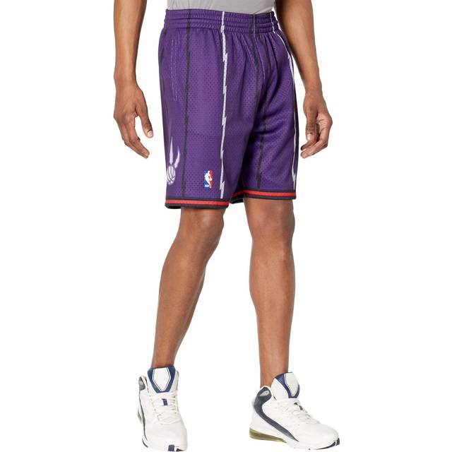Toronto Raptors Hardwood Classics Road Swingman Shorts By Mitchell & Ness - Purple - Mens
