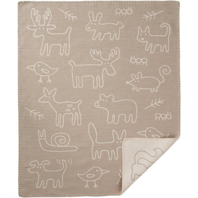 Klippan Yllefabrik In the woods barnfilt 70x90 cm Beige