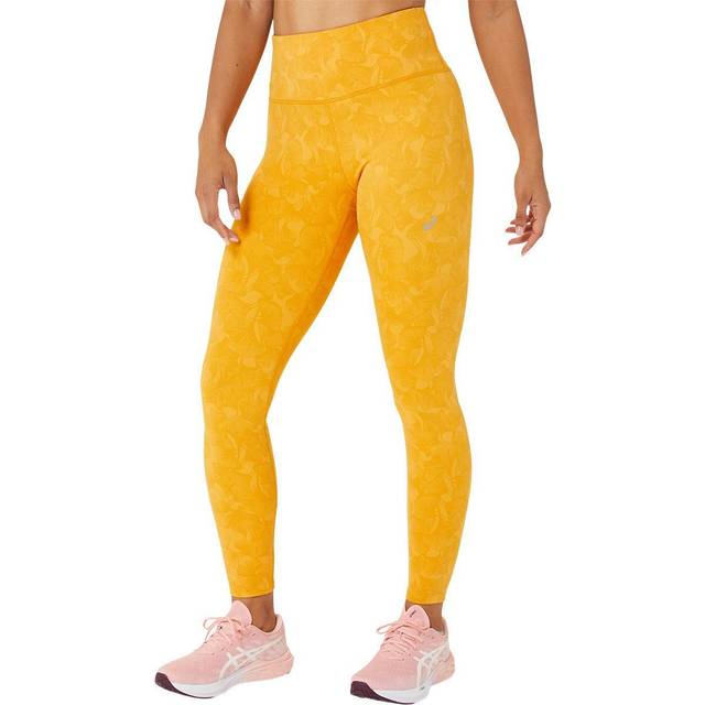 ASICS Jacquard Running Tights Women - Yellow, Size XS - yellow