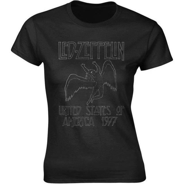 Led zeppelin womens/ladies usa 1977 t-shirt ph1451