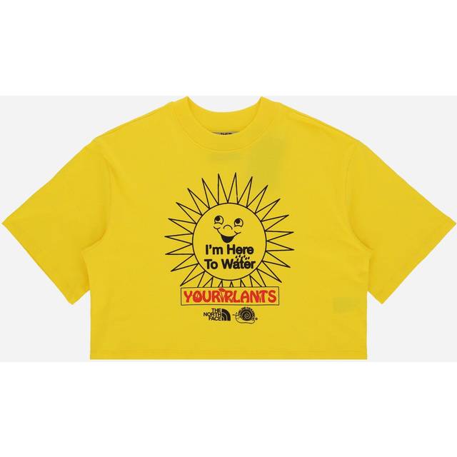 The North Face, Topp, Dam, L, Bomull, Graphic Print Cropped Tee - yellow (L)