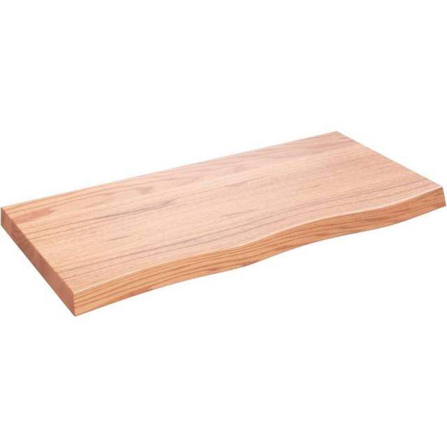 vidaXL Wall Shelf Light Brown 100x50x(2-6) cm Treated Solid Wood Oak