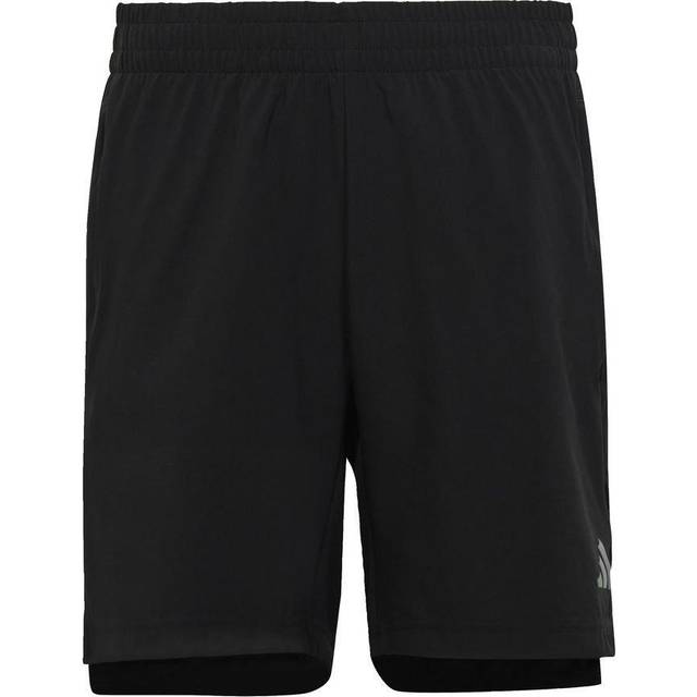 AEROREADY 3-Stripes Woven Shorts - Black / Reflective Silver - 5-6Y,7-8Y,9-10Y,11-12Y,13-14Y,15-16Y