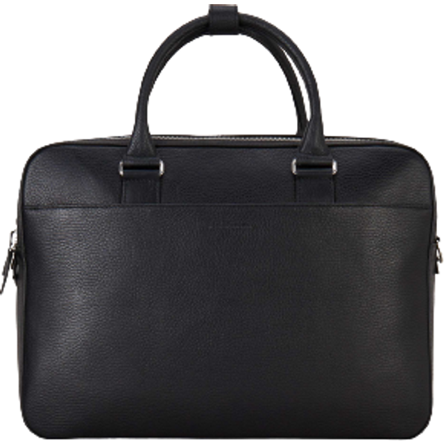Tiger of Sweden Burin Grained Leather Breifcase Black