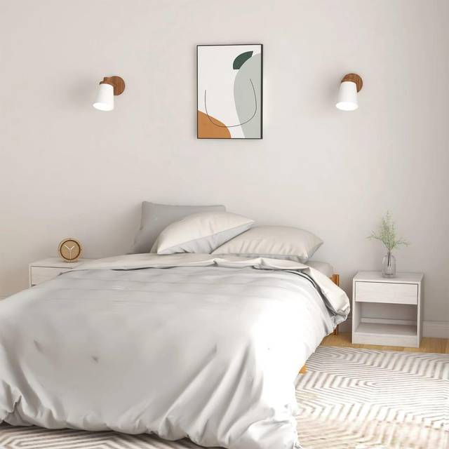 vidaXL Bedside Cabinets 2 pcs White 40x31x40 cm Solid Pinewood