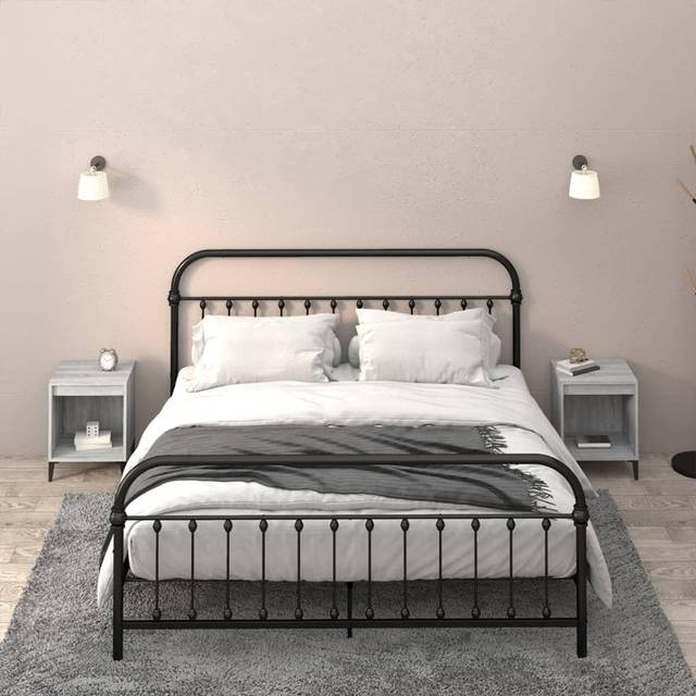 vidaXL Bedside Cabinets 2 pcs Grey Sonoma 40x35x50 cm