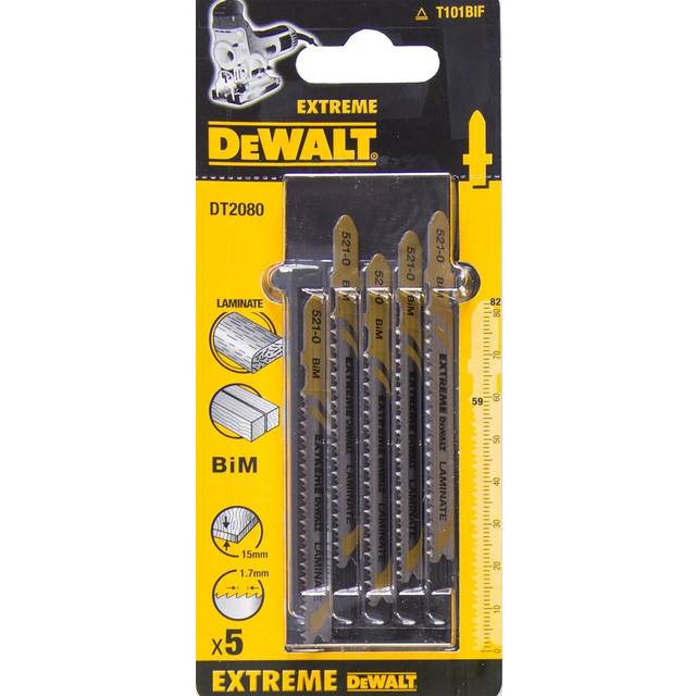 DeWalt T101BIF Long Life Bi-Metal Jigsaw Blades Pack of 5