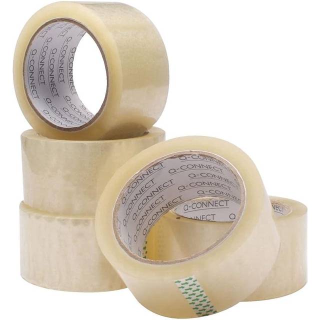 Q-Connect Polypropylene Packaging Tape 50mmx66m Clear (6 Pack) KF01791