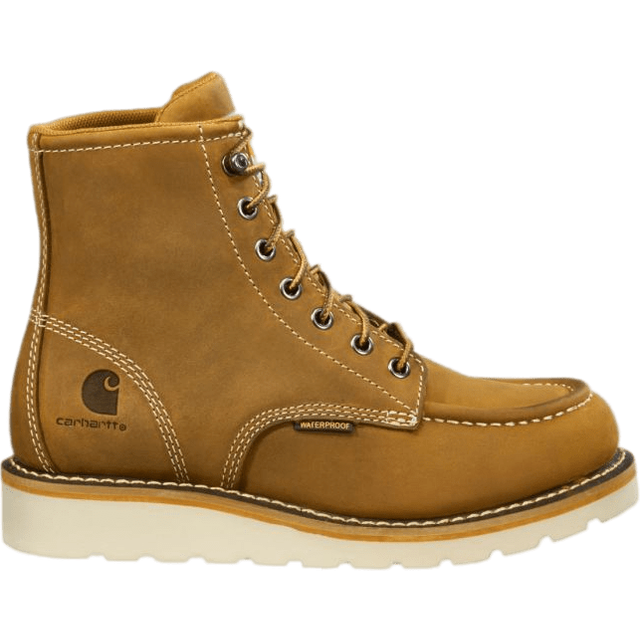 "Carhartt Women's 6"""""""" Moc Soft Toe Wedge Boot Ankle  Wheat  8"