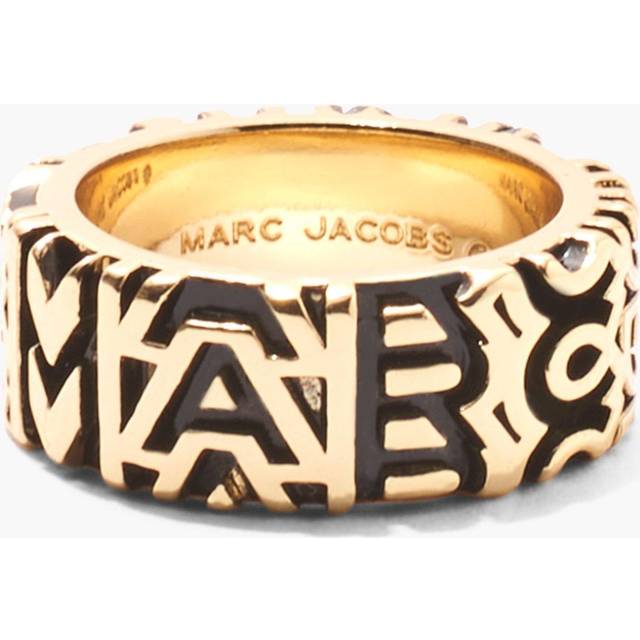 Marc Jacobs Monogram Engraved Gold-Tone Ring - 7