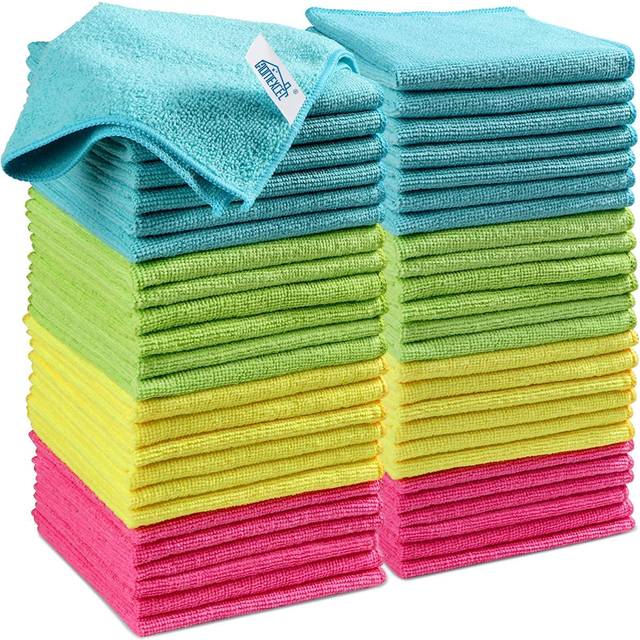 HOMEXCEL Microfiber Cleaning Cloth 50Pack Cleaning Rag Cleaning Towels
