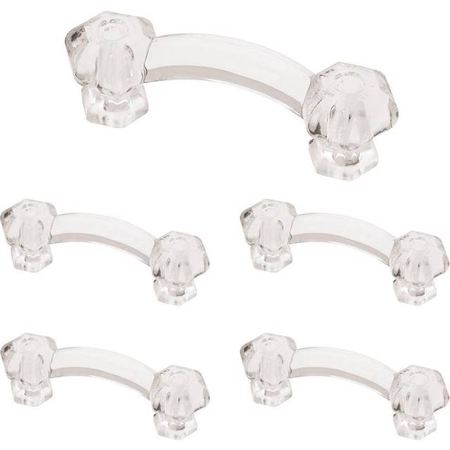 Franklin Brass Victorian 5Pack Cabinet Handles 3 Clear Cabinet Pulls Handles for Cabinets and Drawers Cabinet Hardware Dres