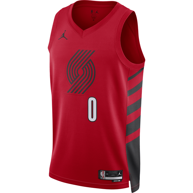 Jordan NBA Damian Lillard Trail Blazers 2022-23 Statement Edition Swingman Jersey Men Jersey Red DO9541-657 XL
