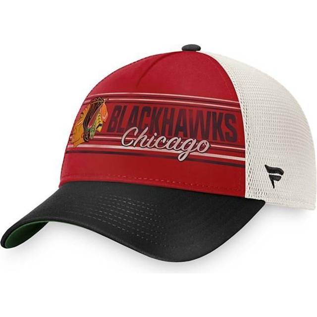 Men's Fanatics Red/Black Chicago Blackhawks True Classic Retro Trucker Snapback Hat